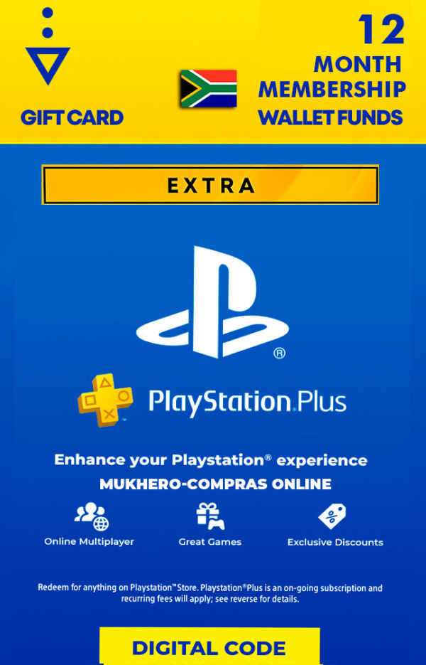 PlayStation Plus 12 Months of Extra Membership (Wallet Funds) - 12 EXTRA