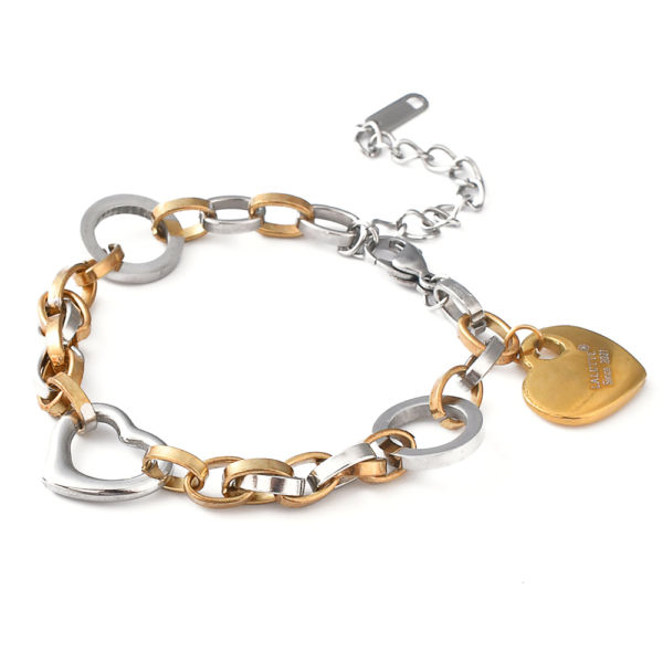 Gold Heart Clasp Bracelet | Lalutte -
