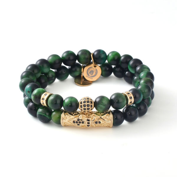 Galaxy Green Pearls Bracelet set | Lalutte -