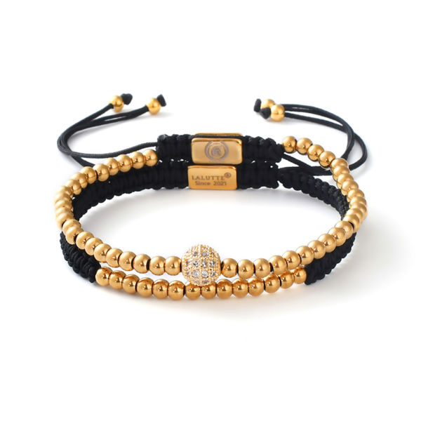 Gold Cuffs Bracelet | Lalutte -