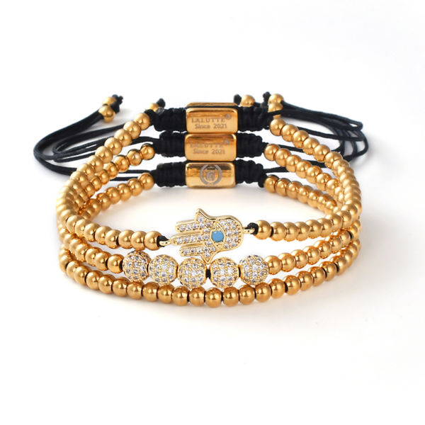 Gold Bands II Bracelet set | Lalutte -